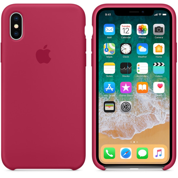 Funda de Silicon iPhone X - Rojo Rosado