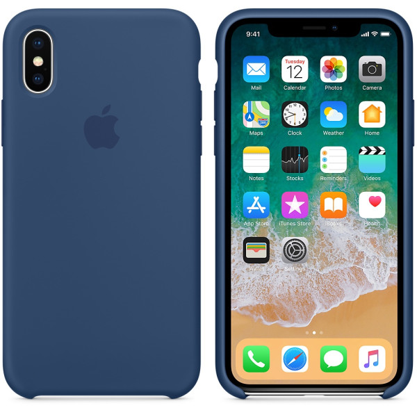 Funda de Silicon iPhone X - Azul Cobalto