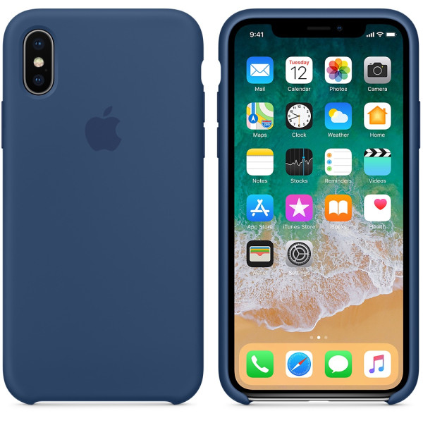Funda de Silicon iPhone X - Azul Cobalto