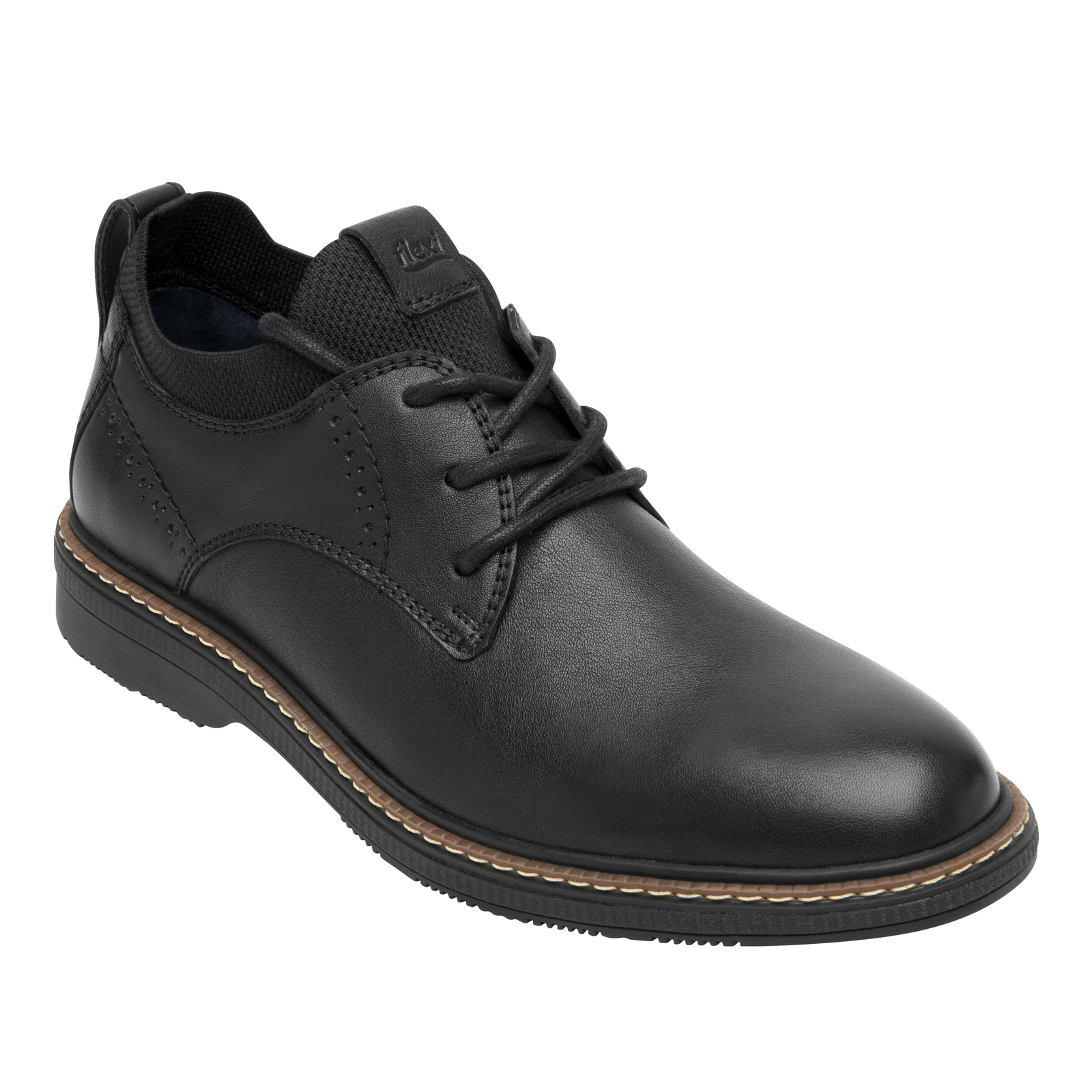 Zapato Derby Semi Vestir Flexi Hombre 412801 Negro Stretch