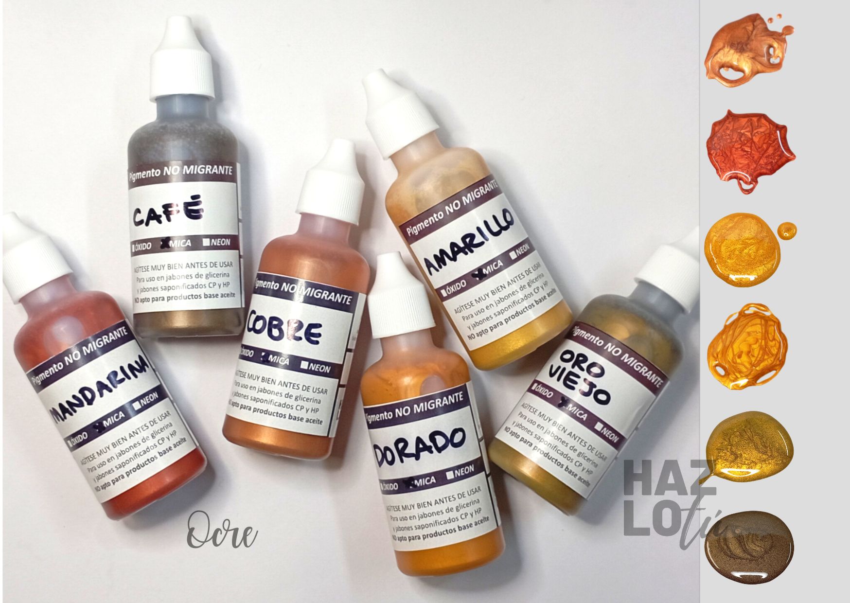 Colorante Líquido No Migrante para Jabones de Glicerina Dorado perlado 40ml 