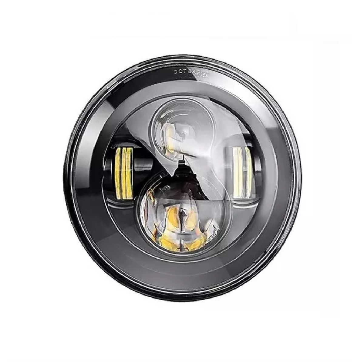 Faro Led 7'' Redondo Para Jeep/moto/ojos De Ángel