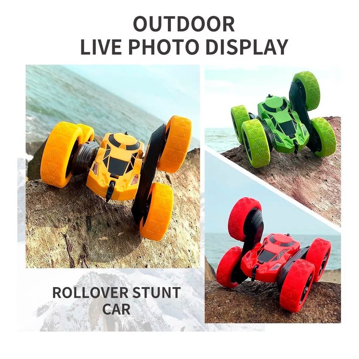 Carro a Control Remoto Coche Acrobático Recargable Resistente A Todo Terreno.