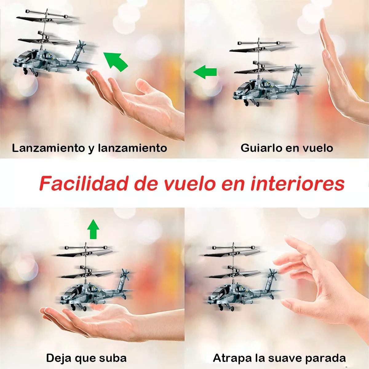 Mini Helicóptero Volador Para Niños Juguete Por Inducción Mini Drone Para Niños