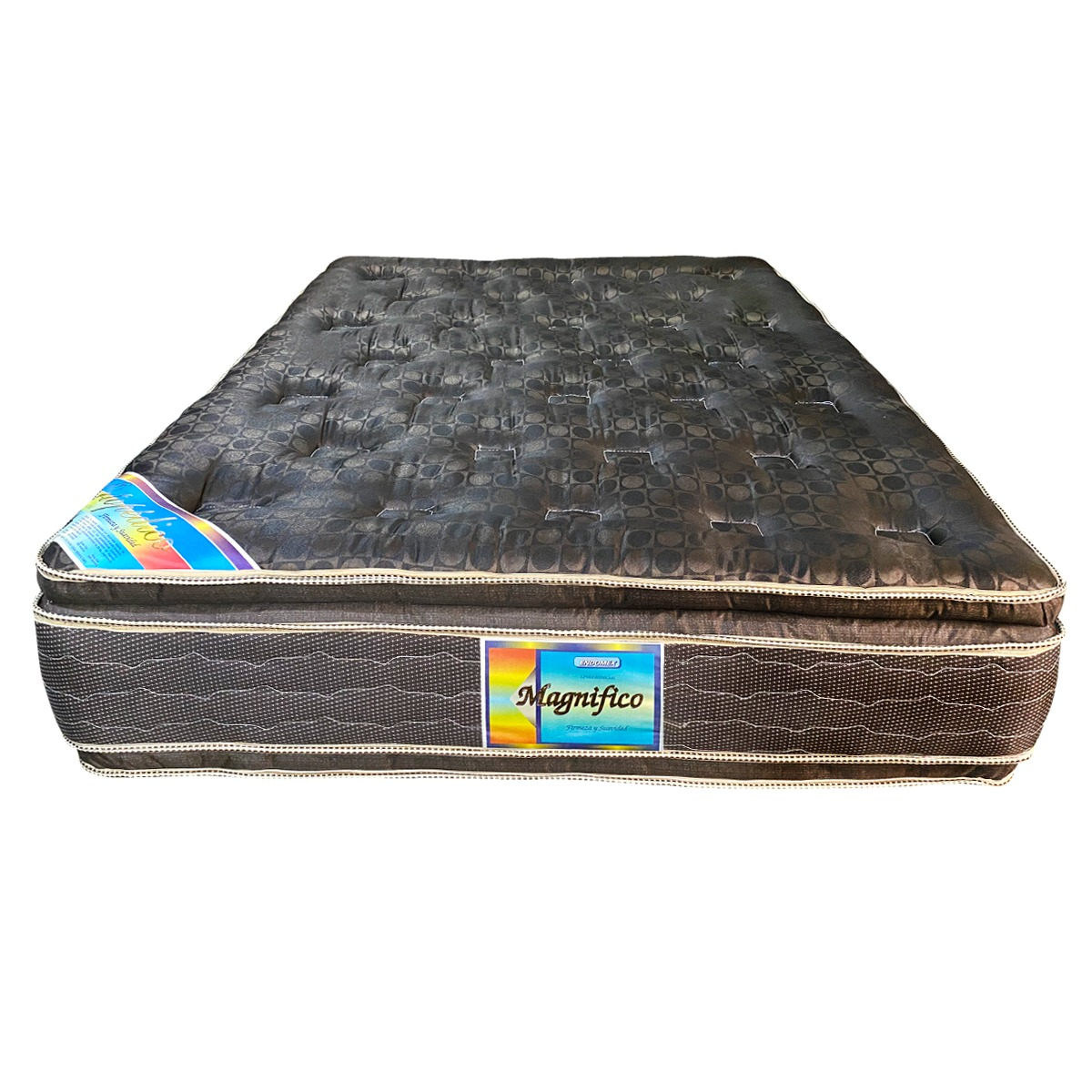 COLCHÓN MAGNIFICO MATRIMONIAL DOBLE COLCHONETA CHOCOLATE