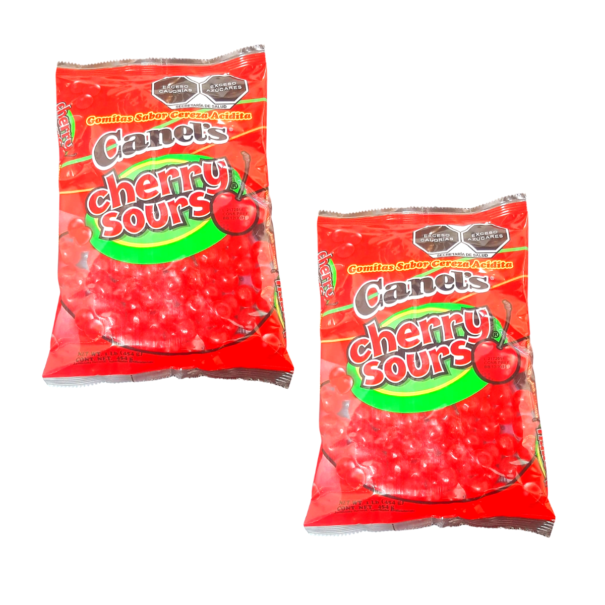 2 Pack - Gomitas Cherry Sours 454 Gramos