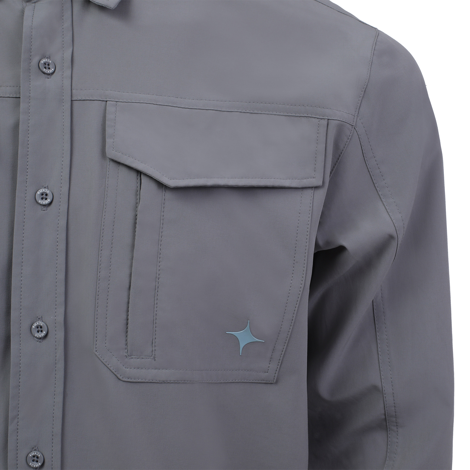 Camisa Outdoor Traveler Manga Larga Color Gris Claro MAJA para Hombre