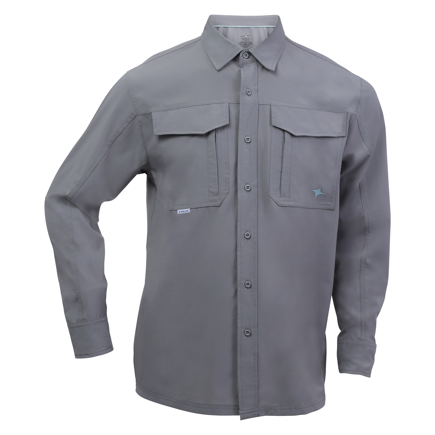 Camisa Outdoor Traveler Manga Larga Color Gris Claro MAJA para Hombre