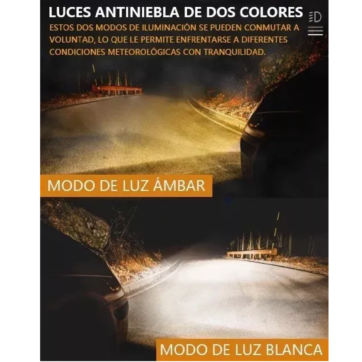 Par Luces Led Auxiliares Faros De Lupa Para Auto Moto 60w