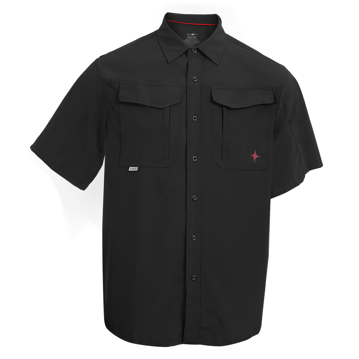 Camisa Outdoor Traveler Manga Corta Color Gris Oscuro MAJA para Hombre