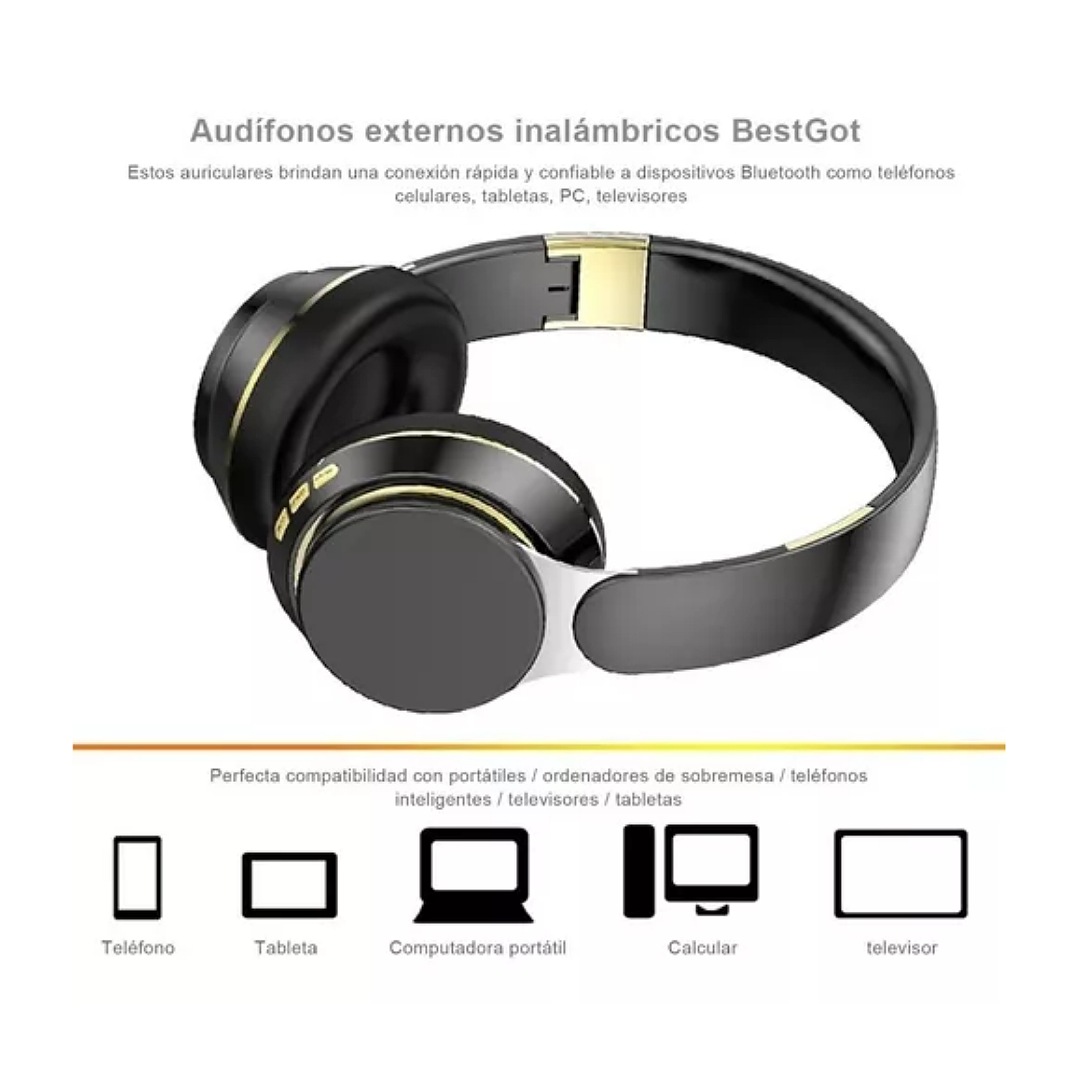 Audifonos Diadema Bluetooth 5.0 Inalámbricos Dura 20 Horas