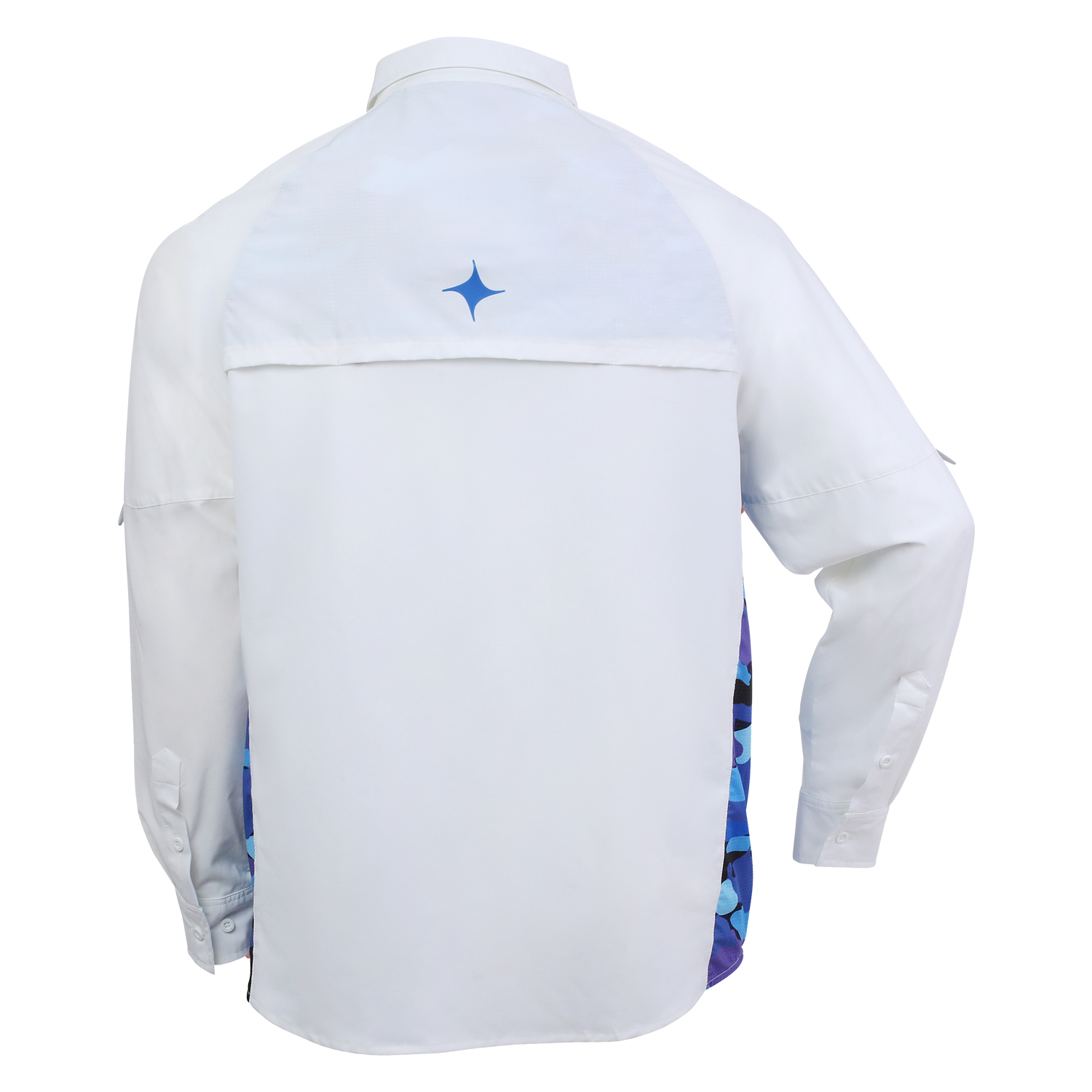 Camisa Nómada Camoflow Azul Manga Larga Color Blanco MAJA para Hombre