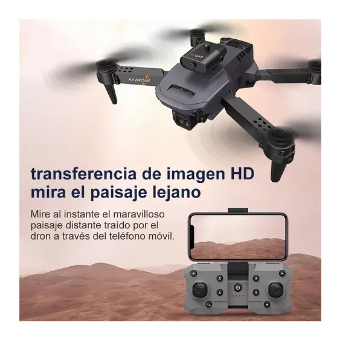 Dron Cuadricóptero A Control Remoto C/cámara 4k Hd+2batería