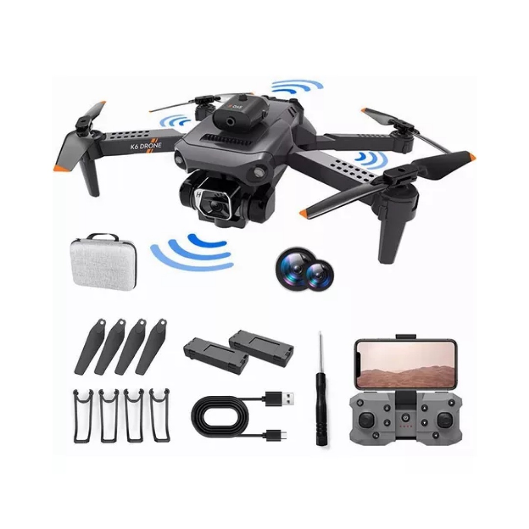 Dron Cuadricóptero A Control Remoto C/cámara 4k Hd+2batería