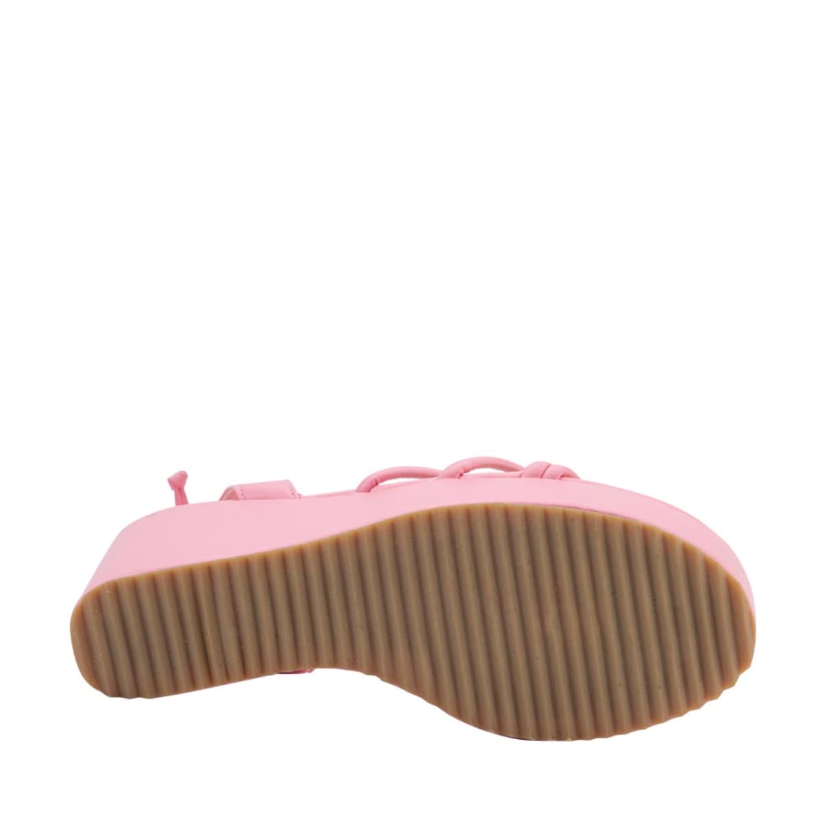 Sandalia Vi Line Fashion de plataforma con amarre, color rosa, mod. 1072184