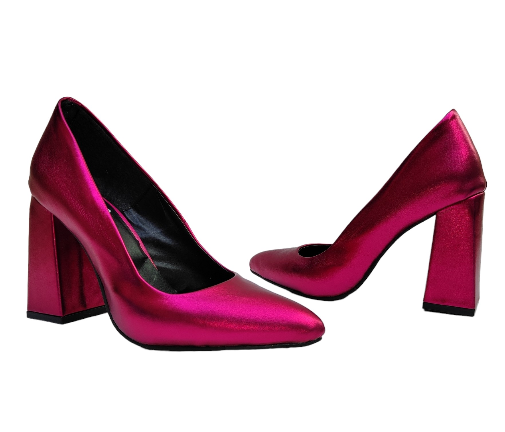 Zapatilla De Tacón Alto Zapato para Mujer Colores Metálicos