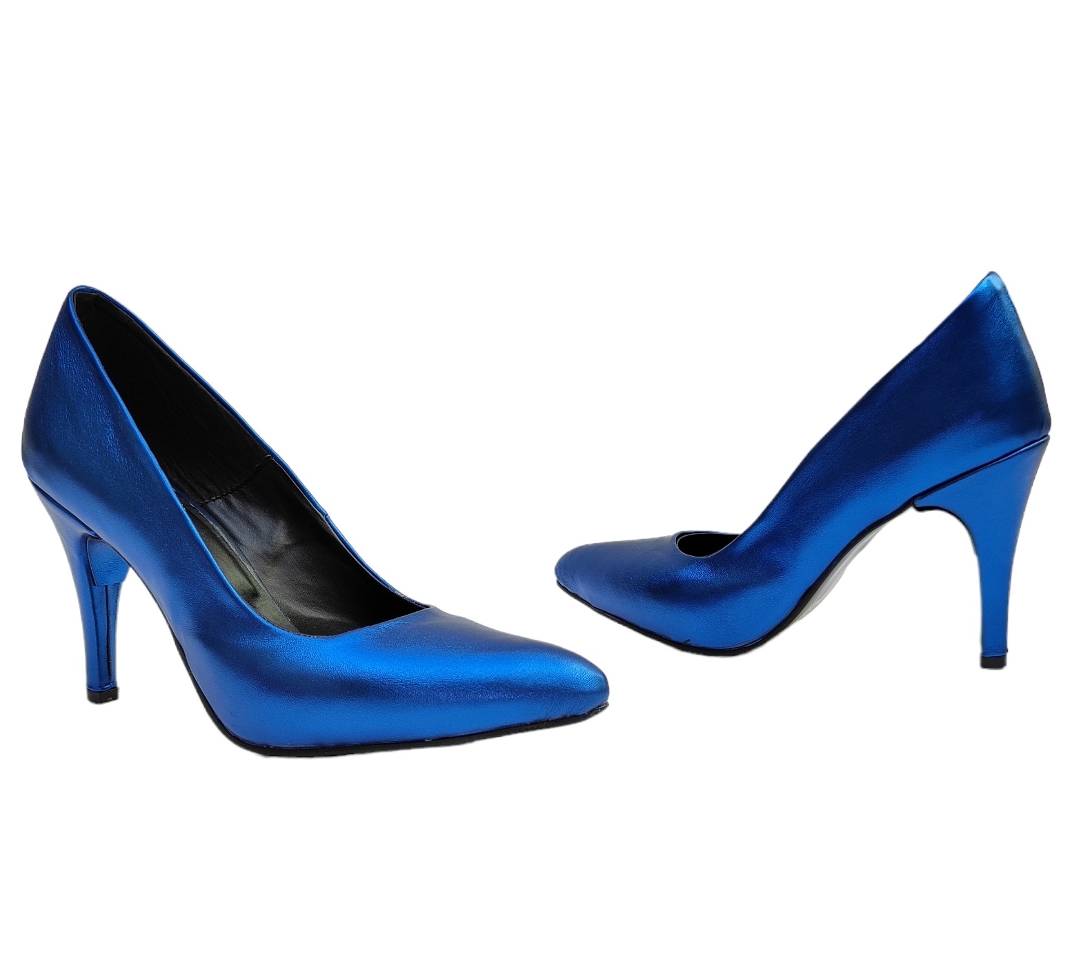 Zapatilla De Tacón Alto Zapato para Mujer Colores Metálicos