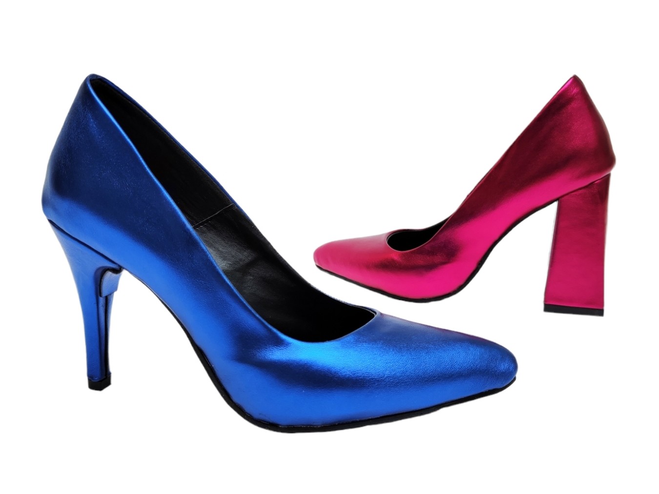 Zapatilla De Tacón Alto Zapato para Mujer Colores Metálicos