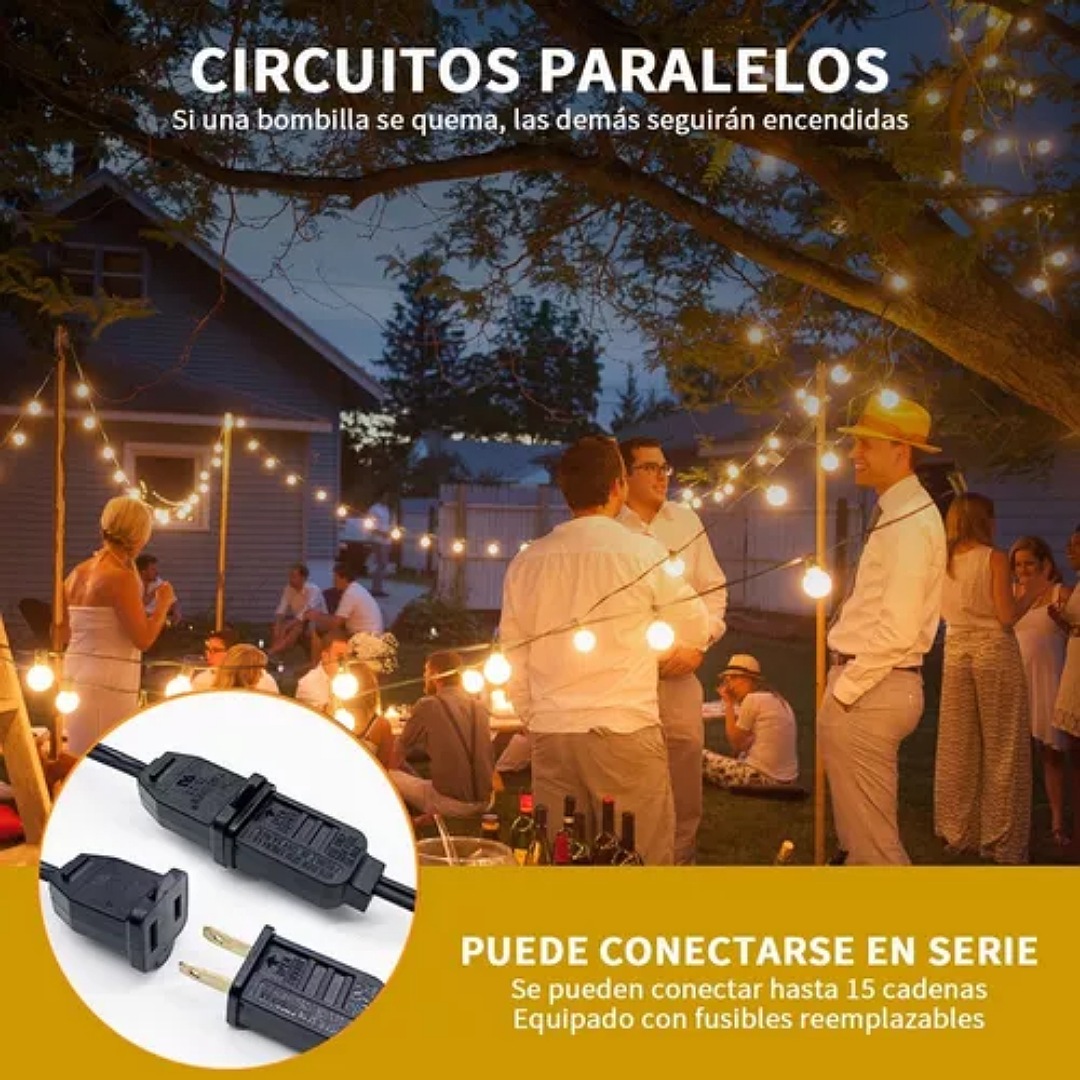 8.5m Guirnalda De Luces Led Impermeables Para Exterior