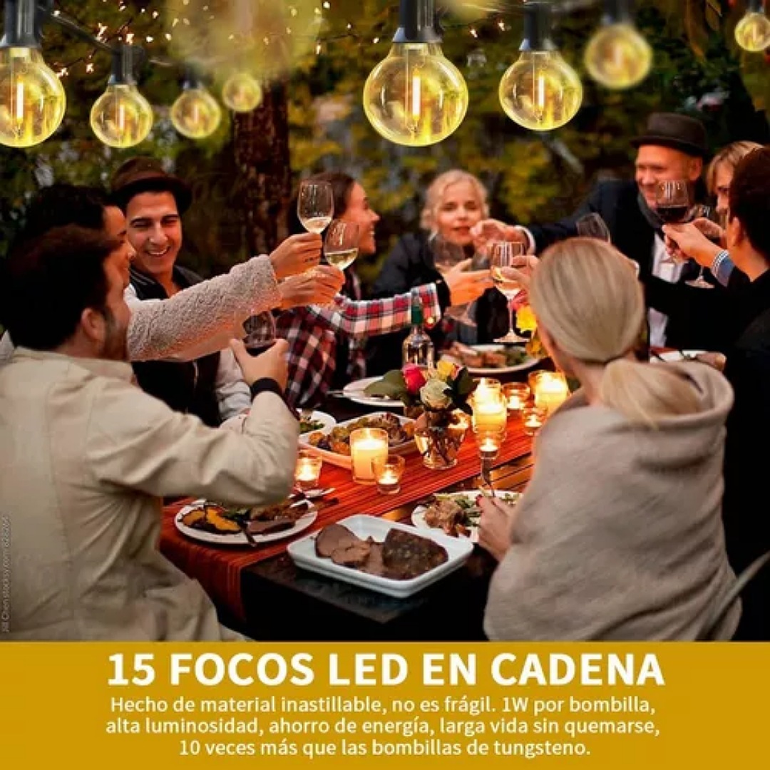 8.5m Guirnalda De Luces Led Impermeables Para Exterior