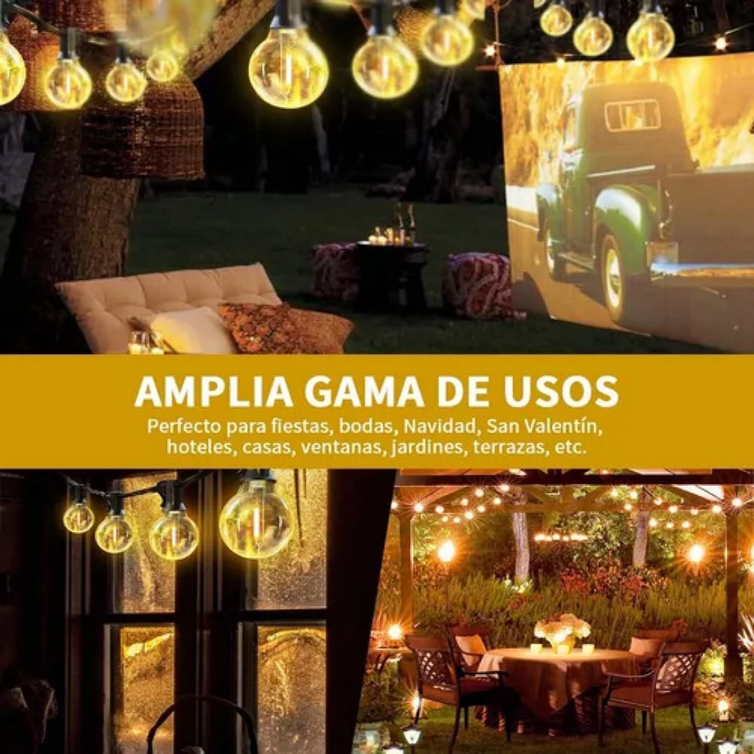 8.5m Guirnalda De Luces Led Impermeables Para Exterior
