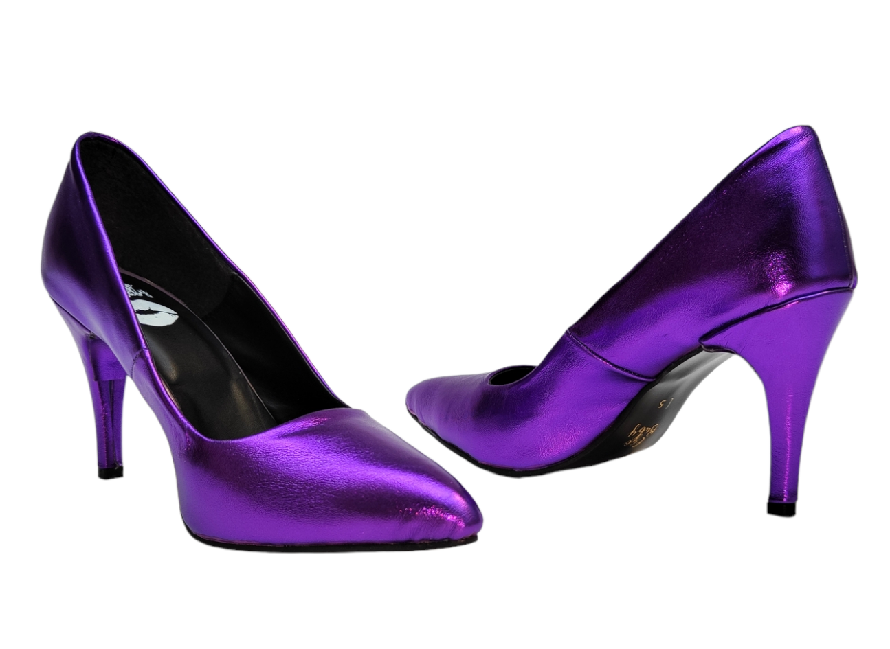 Zapatilla De Tacón Alto Zapato para Mujer Colores Metálicos