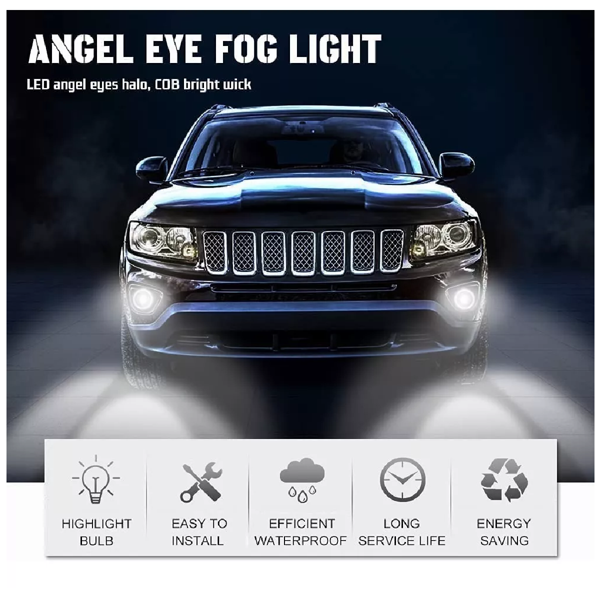 Par De Faros Auxiliares Led Para Autos Moto 3.5in