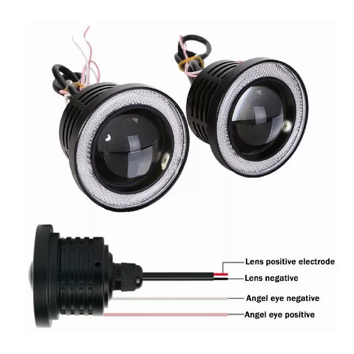 Par De Faros Auxiliares Led Para Autos Moto 3.5in