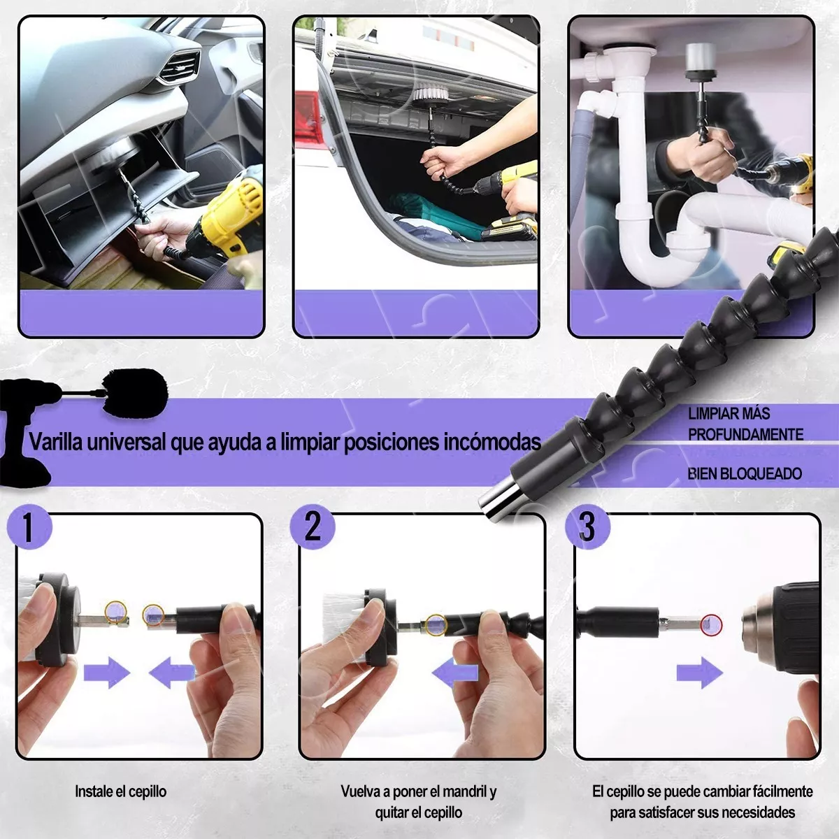 Set 38pcs Esponjas Borlas Juego De Cepillos De Pulir Auto 3 In