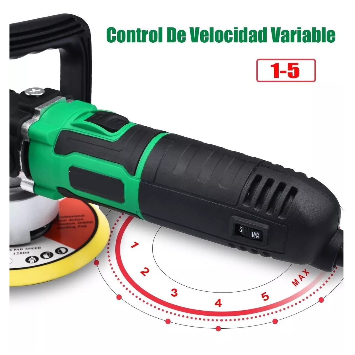 Pulidora Orbital De Velocidad Variable Y Lijadora