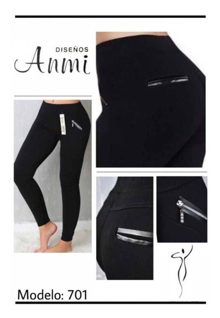 Leggins Anmi Mallas De Vestir O Casual Dama pantalón mujer color negro
