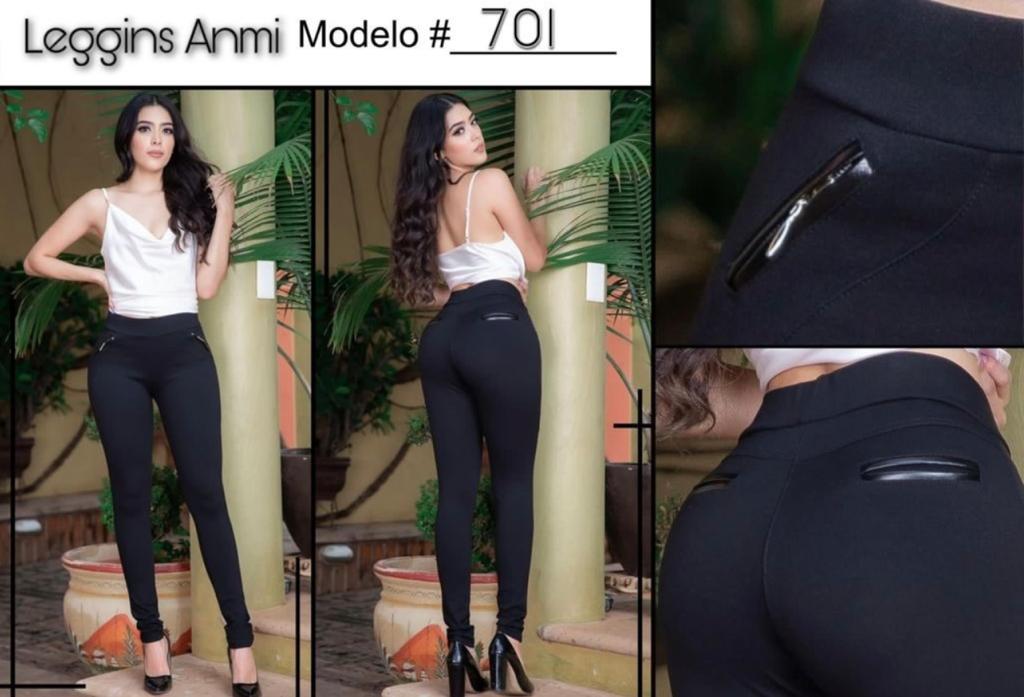 Leggins Anmi Mallas De Vestir O Casual Dama pantalón mujer color negro