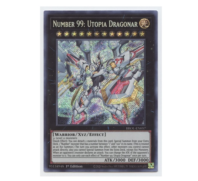 Yugioh Number 99: Utopia Dragonar Secret Rare 1st Edition - Konami