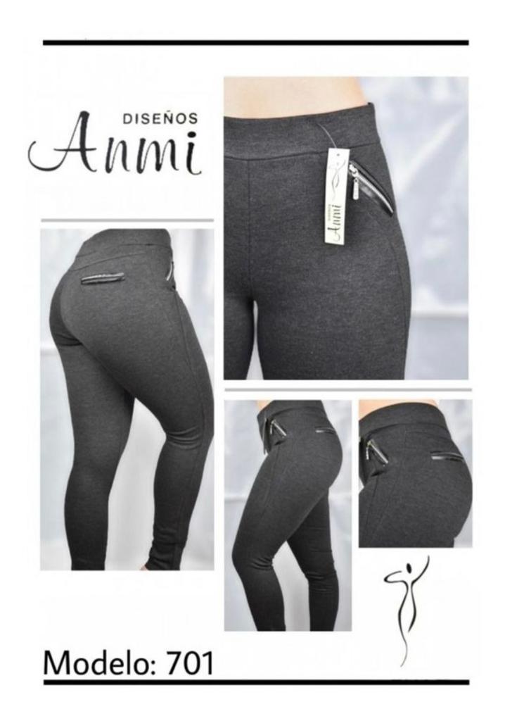 Leggins Anmi Mallas De Vestir O Casual Dama pantalón mujer color gris