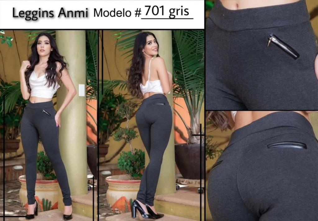 Leggins Anmi Mallas De Vestir O Casual Dama pantalón mujer color gris