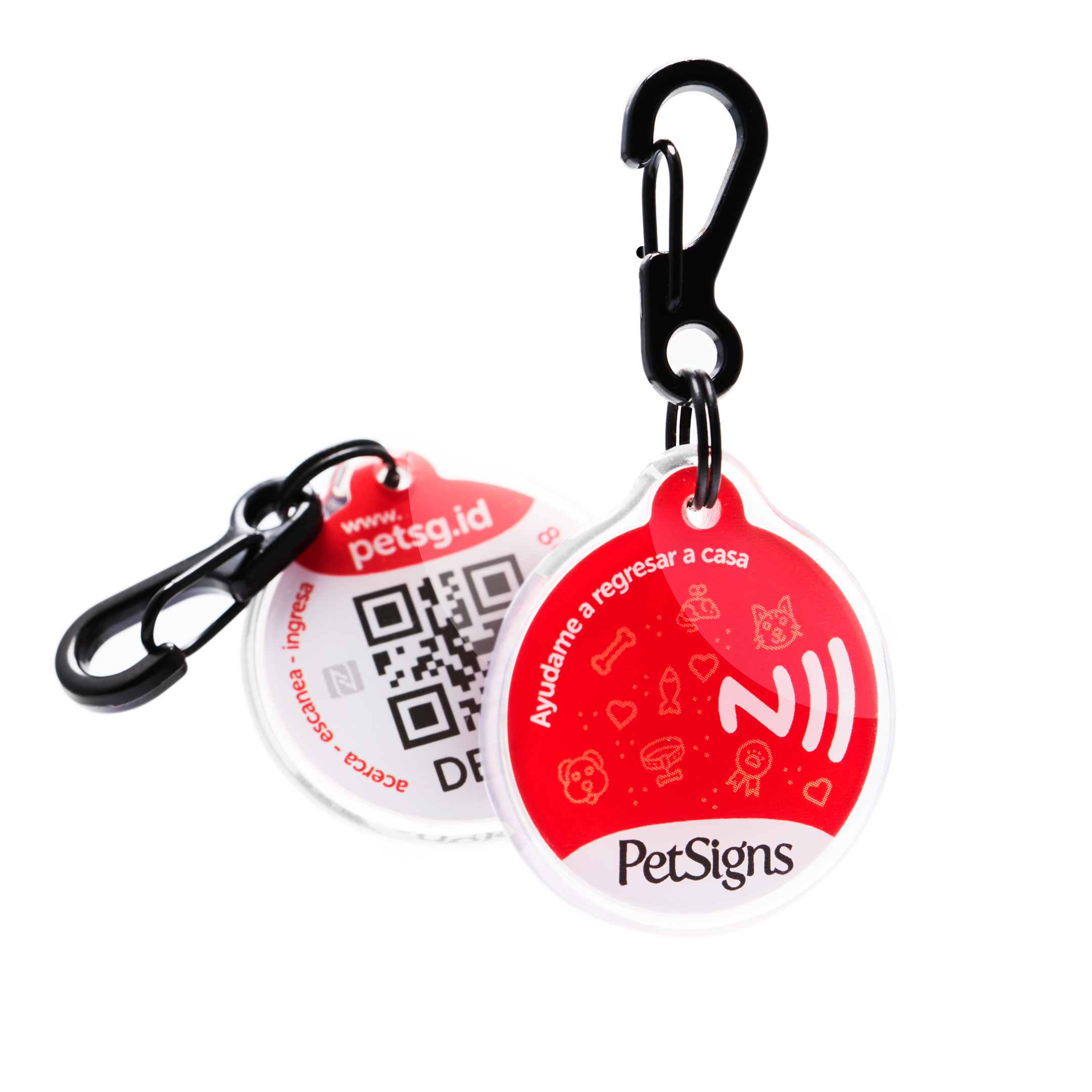 Placa de Identificación para Mascotas. QR code, NFC y GPS asistido. PetSigns ID