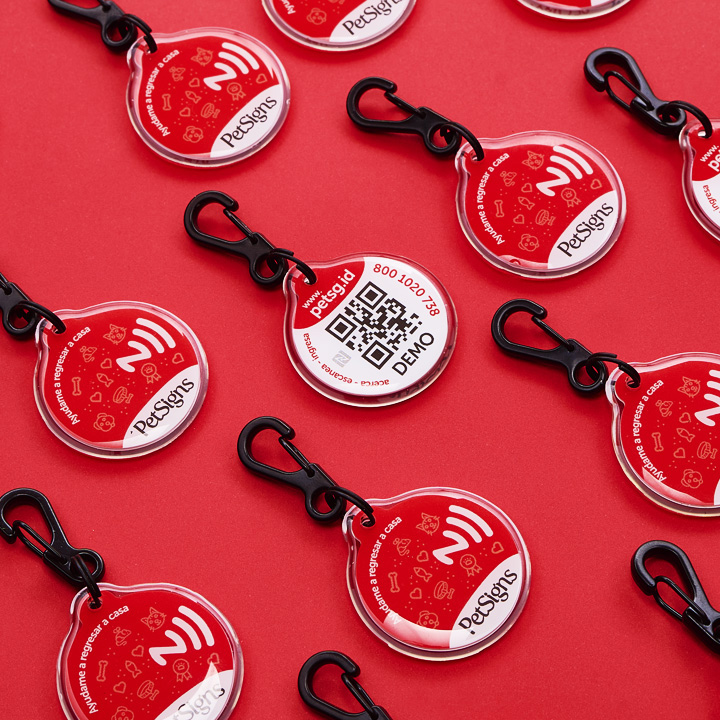 Placa de Identificación para Mascotas. QR code, NFC y GPS asistido. PetSigns ID