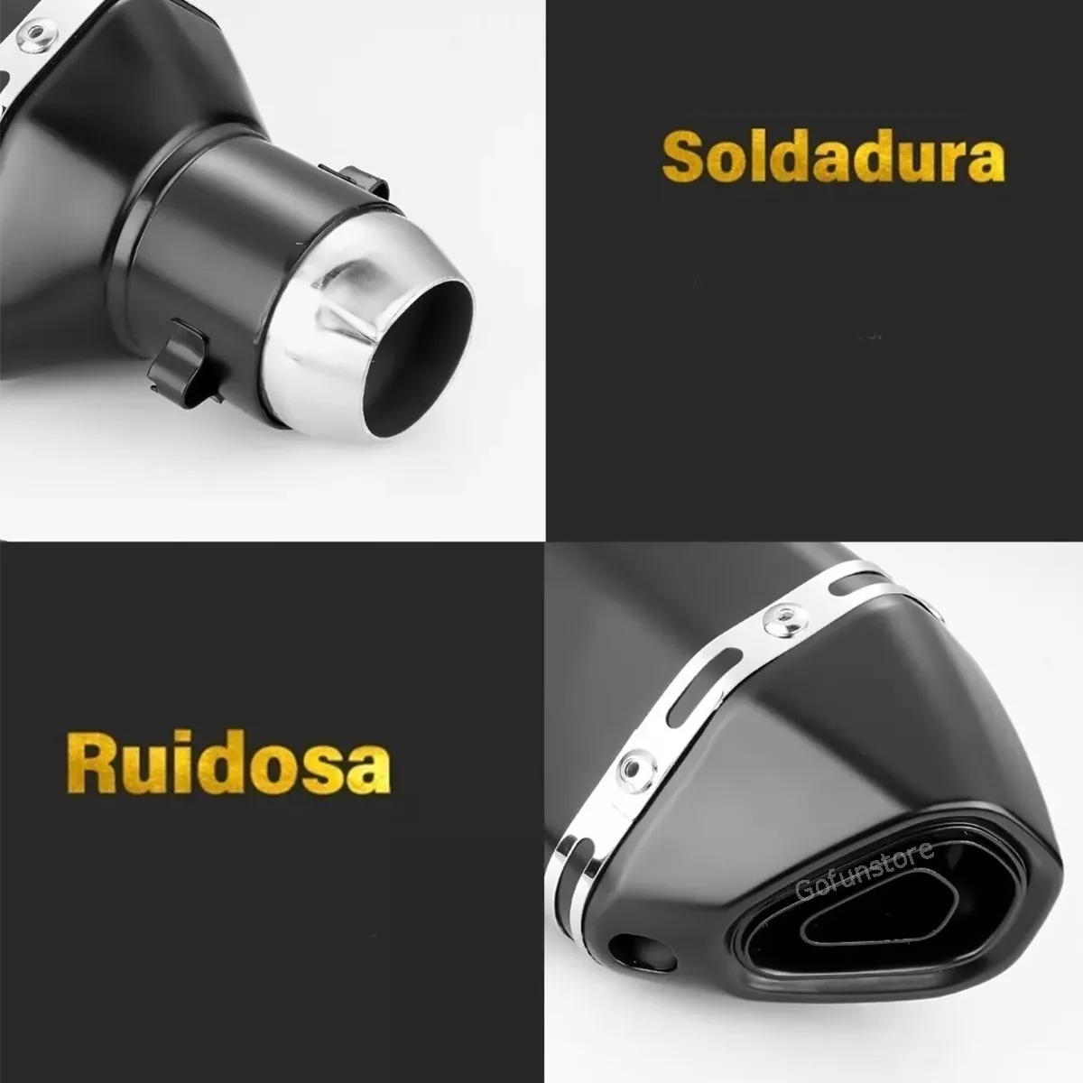 Escape Silenciador Para Moto Universal Color Mate 38-51mm