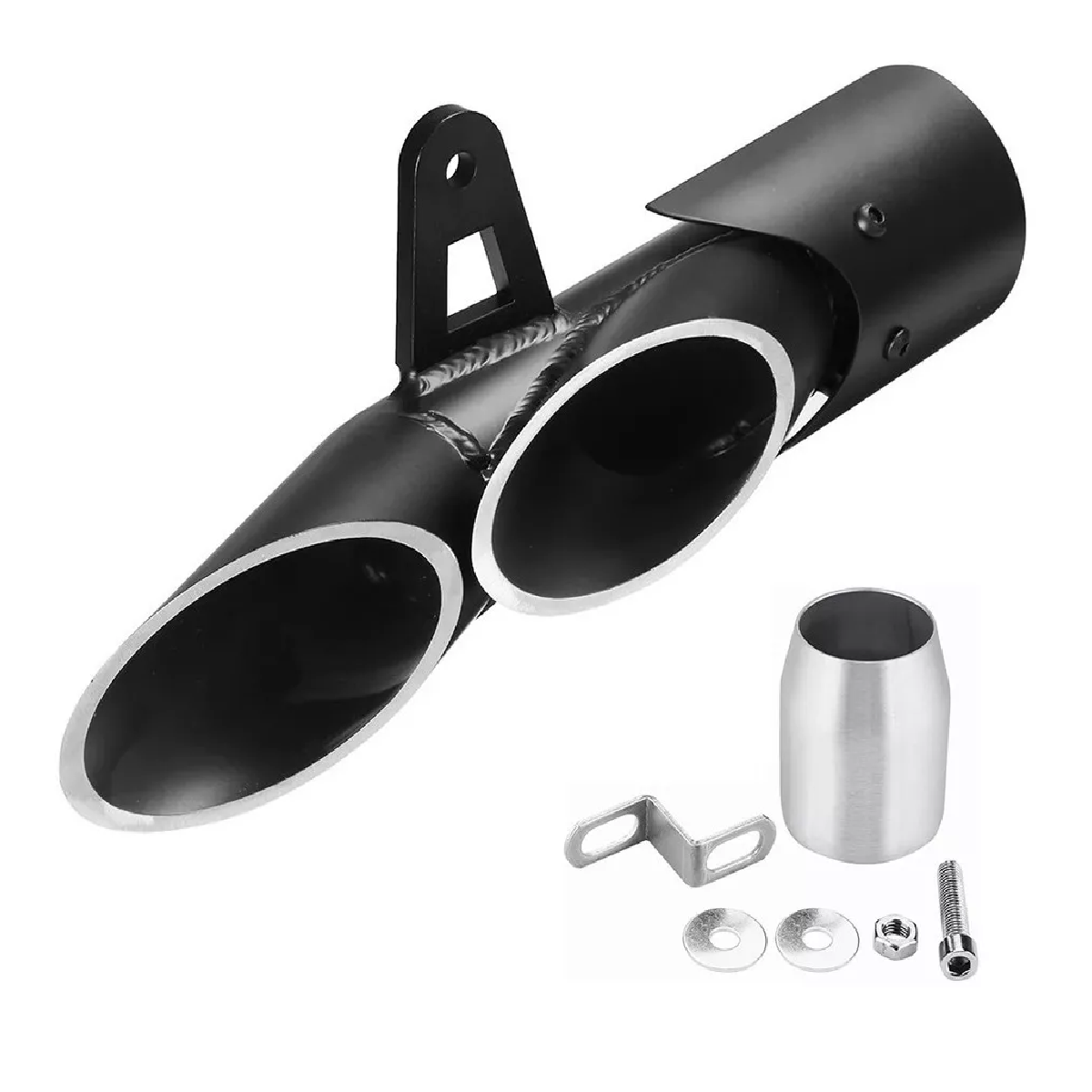 Escape Silenciador Para Moto 2agujeros Yamaha/kawasaki/honda