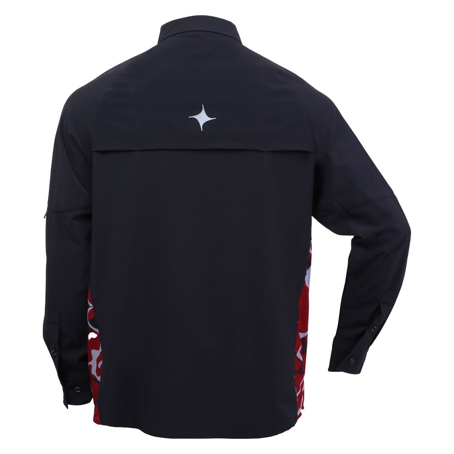 Camisa Nómada Aquadrip Rojo Manga Larga Color Negro MAJA para Hombre