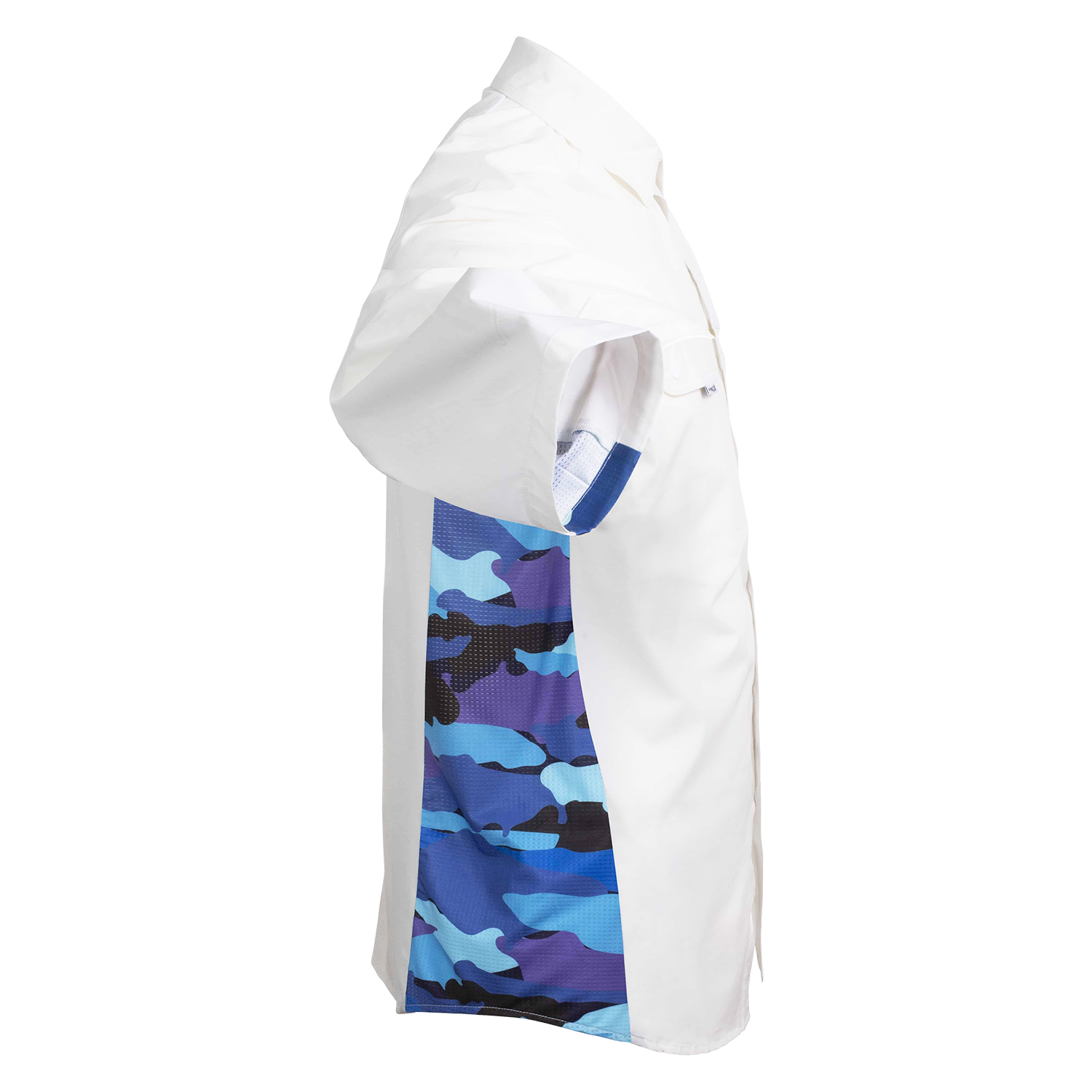 Camisa Nómada Camoflow Azul Manga Corta Color Blanco MAJA para Hombre