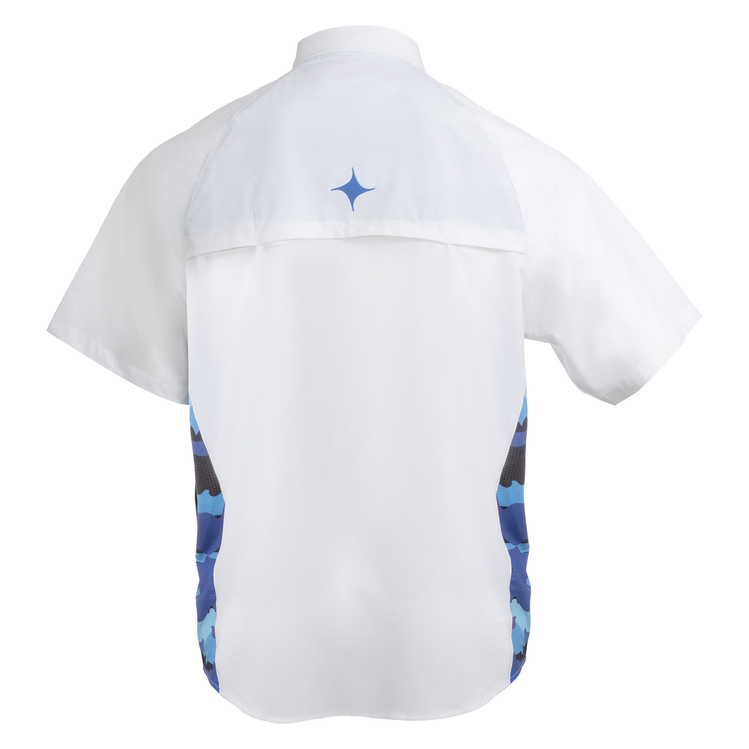 Camisa Nómada Camoflow Azul Manga Corta Color Blanco MAJA para Hombre