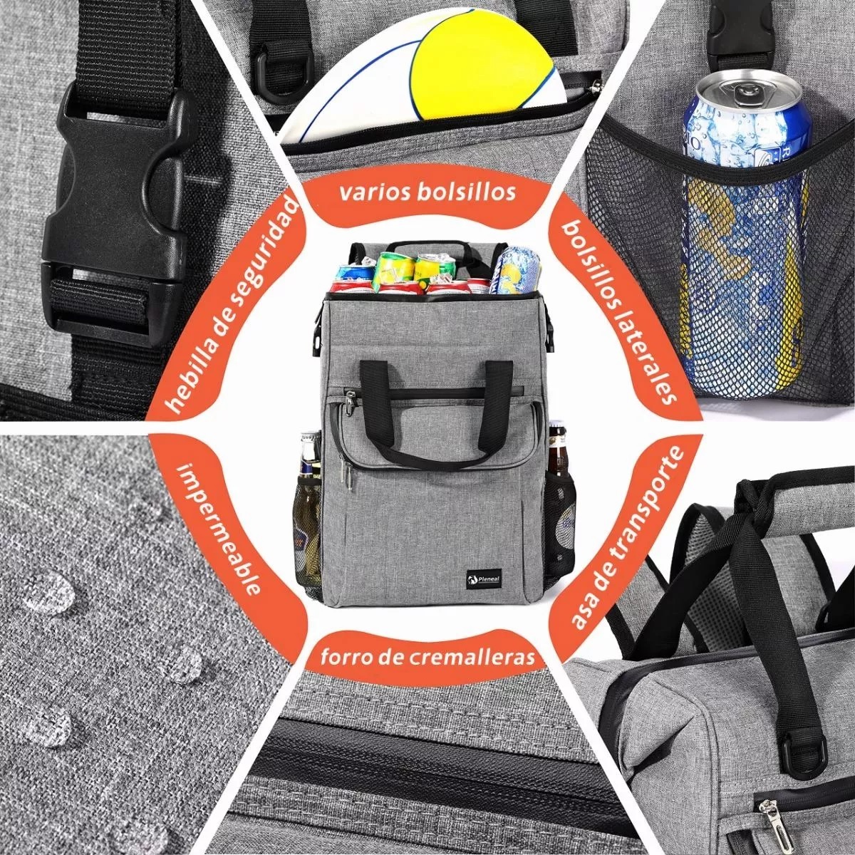 Hielera Mochila Bolsa Térmica Aislada A Prueba De Fugas 26 L