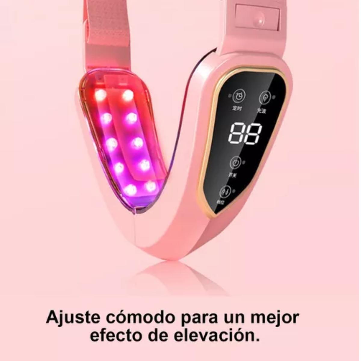 Reductor De Papada Eléctrico, 5 Modos, 12 Marchas,recargable Rosa