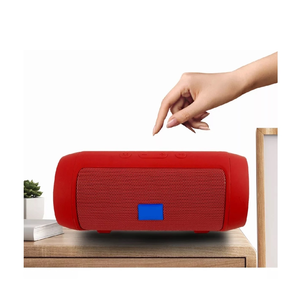 Bocina De Subgraves Inalámbrica Bluetooth Pequeña Y Portátil Rojo
