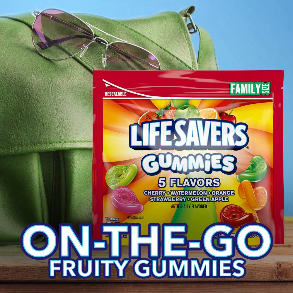 Life Savers 5 Flavors Gummy Candy, Family Size - 26 oz Bag