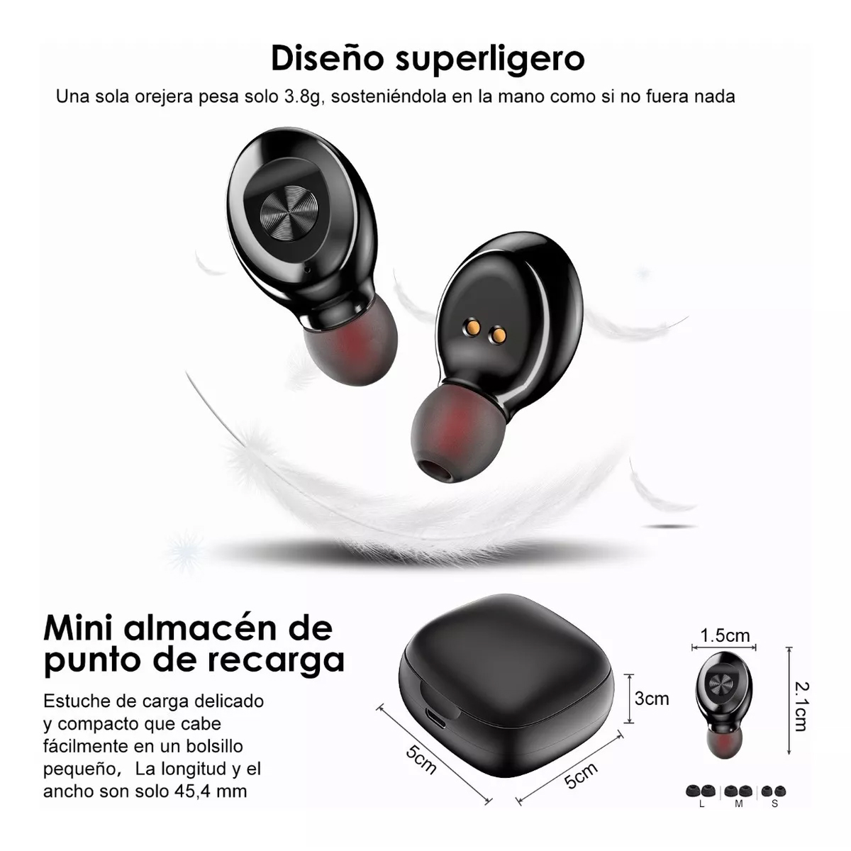 Xg8 Audífonos Inalámbricos Con Bluetooth Resistentes Al Agua Color Negro