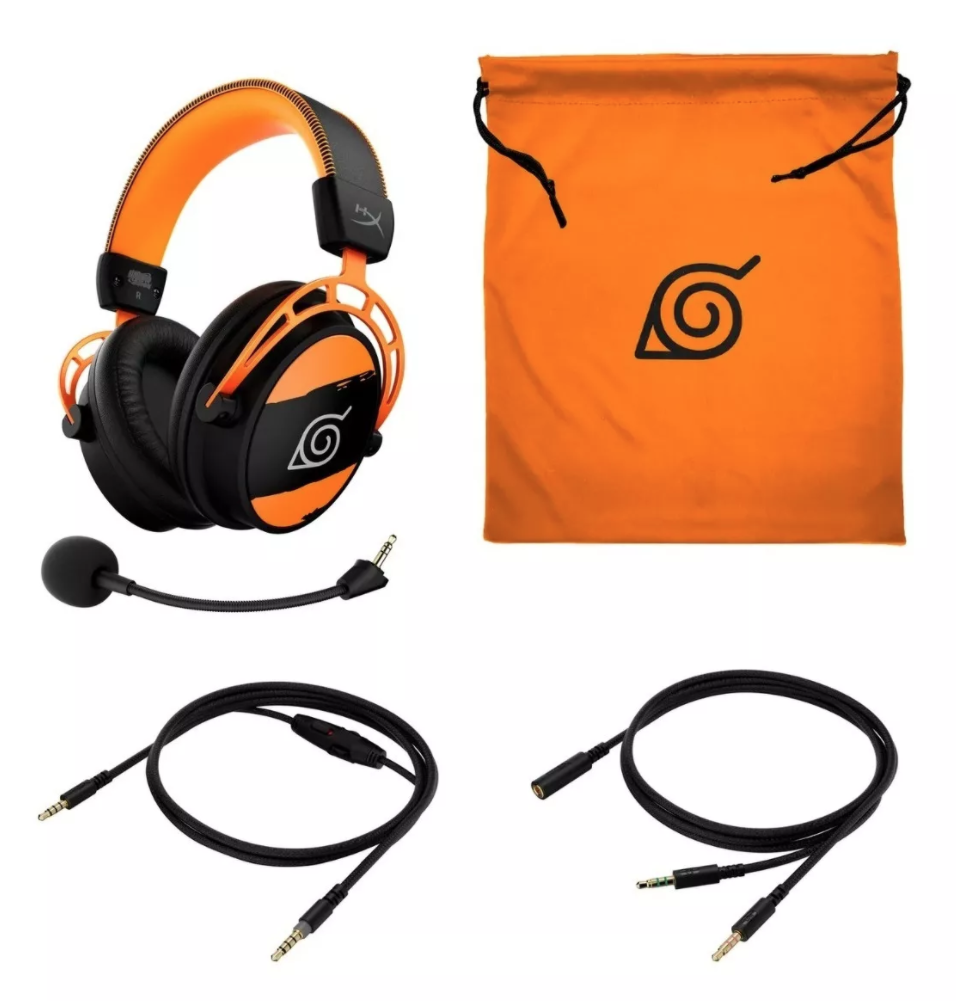 Audífonos Gamer Hyperx Cloud Alpha Edición Naruto Anaranjado