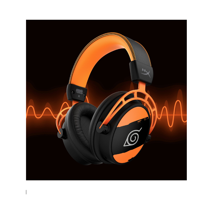 Audífonos Gamer Hyperx Cloud Alpha Edición Naruto Anaranjado