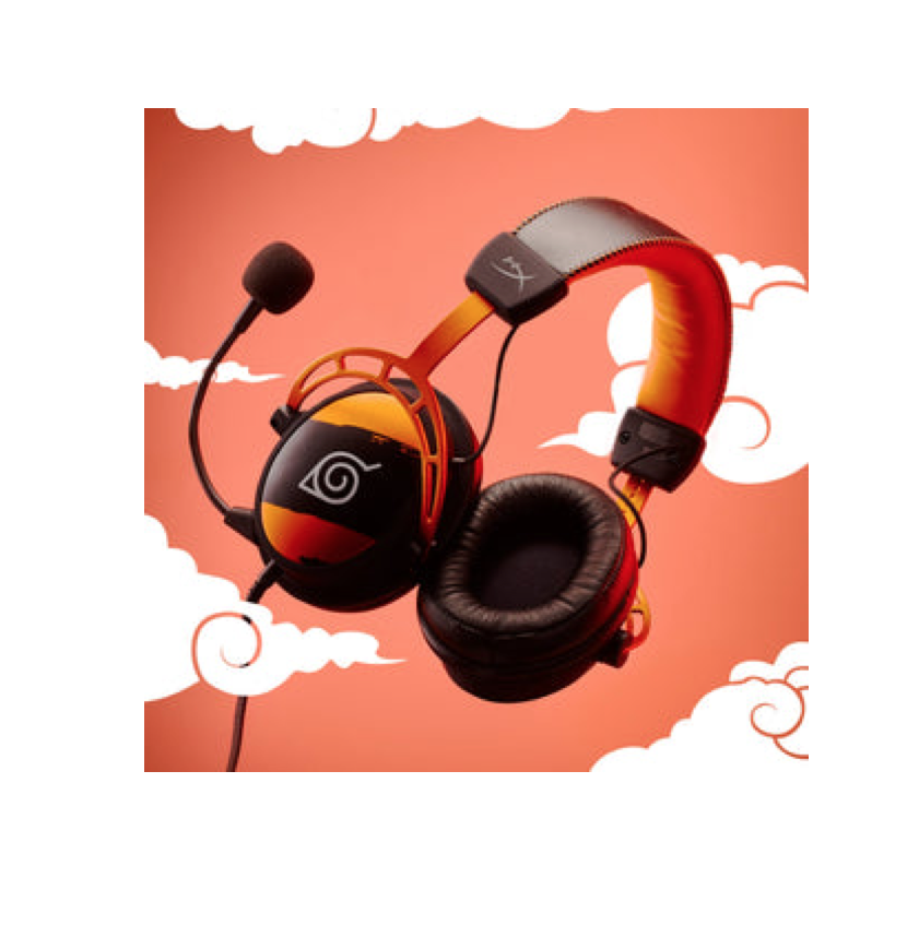 Audífonos Gamer Hyperx Cloud Alpha Edición Naruto Anaranjado